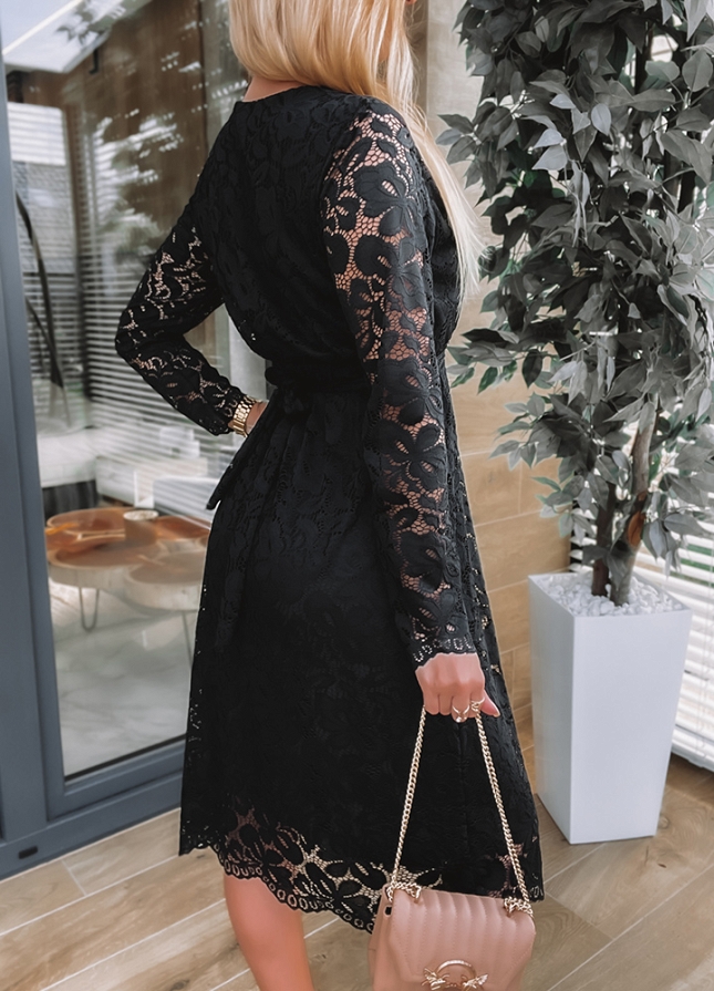 Koronkowa sukienka BLACK - K637A
