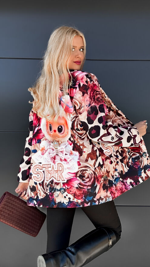 Fantastyczna marynarka STAR w kolorowym stylu ONE SIZE - R022