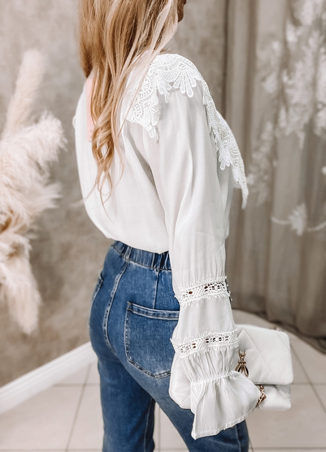Elegancka modna bluzka WHITE - J902 