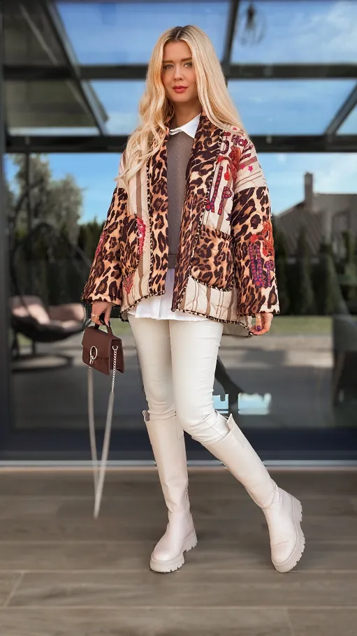 Lekka pikowana kurtka przejściowa HORSE - R138A