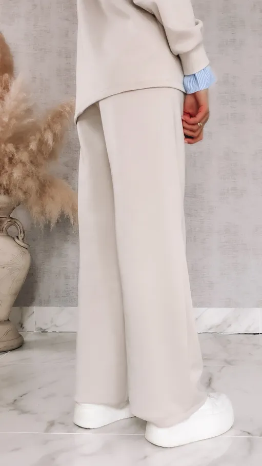 Oryginalny komplet dresowy z wstawkami z koszuli w paski ONE SIZE - R956