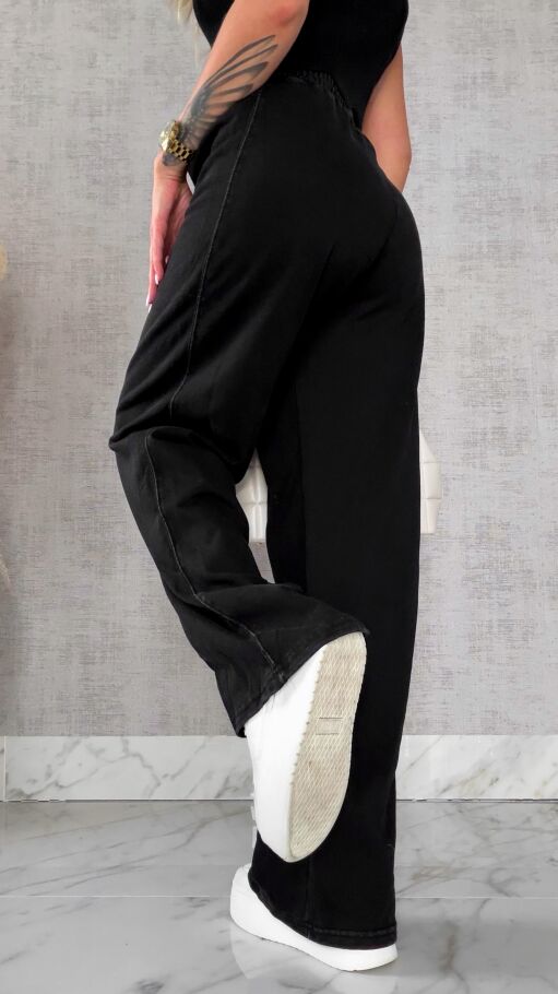 Wiosenny bawełniany komplet DRES czarny - R498