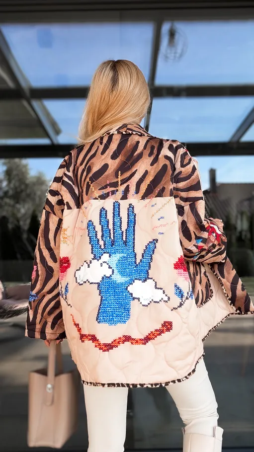 Lekka pikowana kurtka przejściowa BLUE HAND - R138