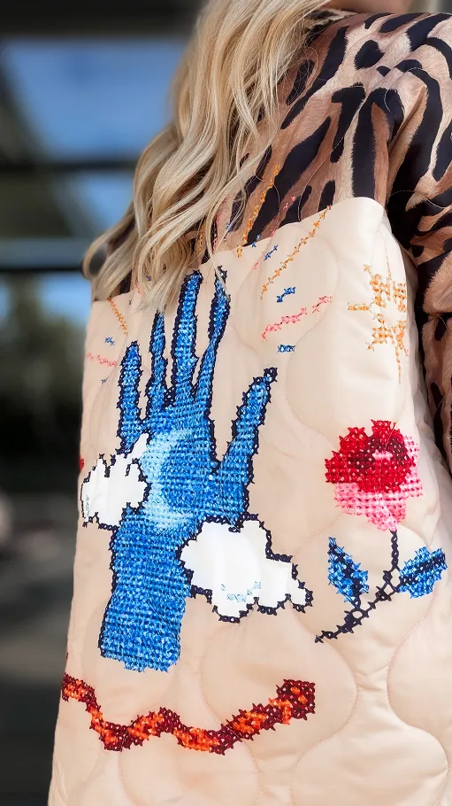 Lekka pikowana kurtka przejściowa BLUE HAND - R138