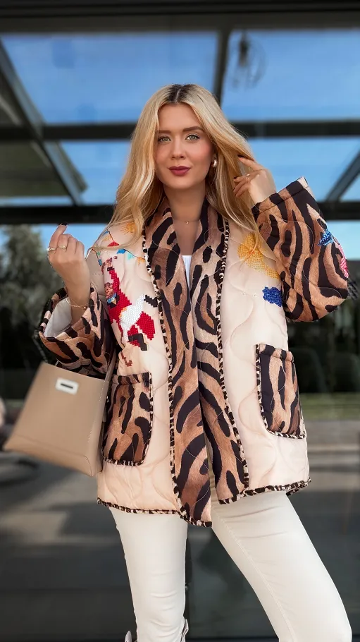 Lekka pikowana kurtka przejściowa BLUE HAND - R138