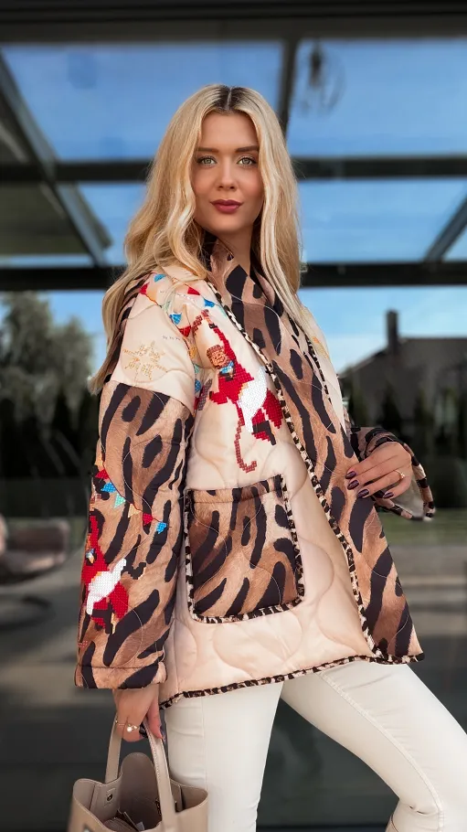 Lekka pikowana kurtka przejściowa BLUE HAND - R138