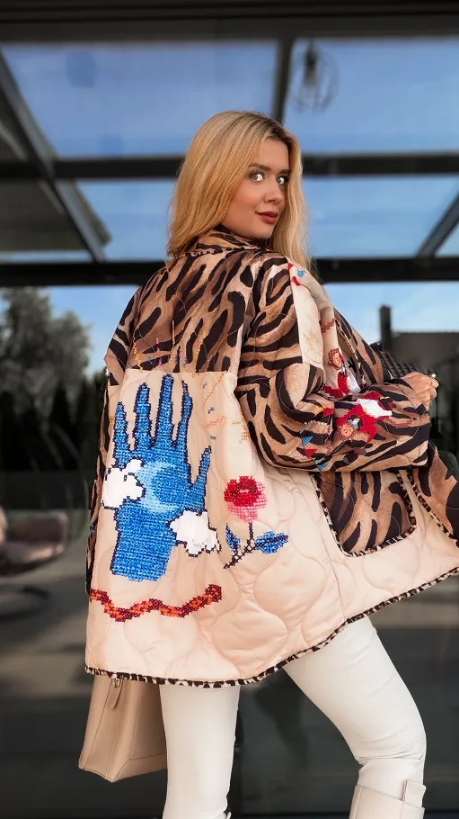 Lekka pikowana kurtka przejściowa BLUE HAND - R138