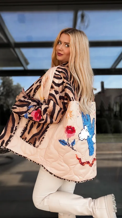 Lekka pikowana kurtka przejściowa BLUE HAND - R138