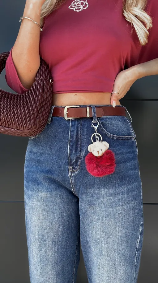 Cudowne elastyczne spodnie jeansowe z paskiem BALLOON JEANS blue - P999