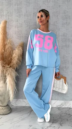 Niebieski komplet dresowy NEW YORK one size - R669B