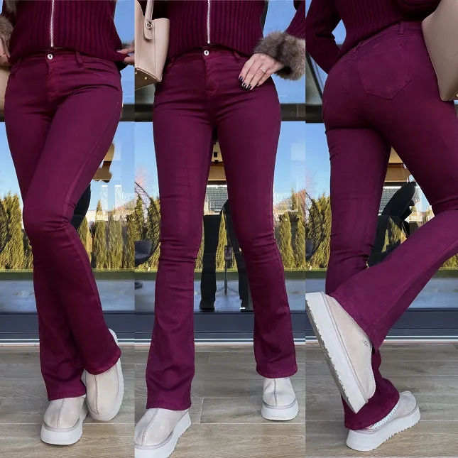 Elastyczne spodnie jeansowe BORDO - R254