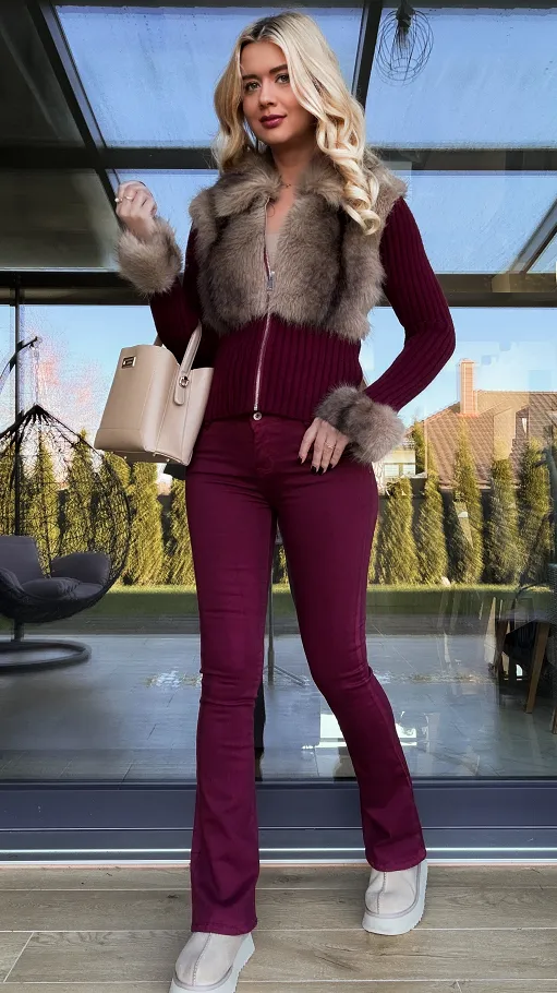 Elastyczne spodnie jeansowe BORDO - R254