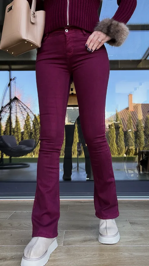Elastyczne spodnie jeansowe BORDO - R254