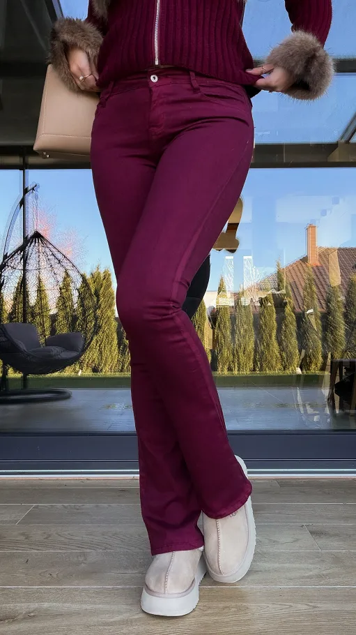 Elastyczne spodnie jeansowe BORDO - R254