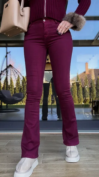 Elastyczne spodnie jeansowe BORDO - R254