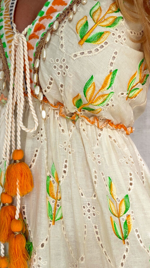 Letnia BOHO maxi sukienka na ramiączkach 100% bawełna - S165