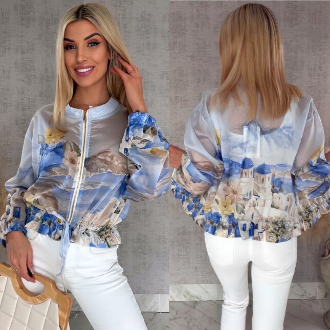 Fantastyczna bluza MGIEŁKA w stylu bomberki BLUE - R870