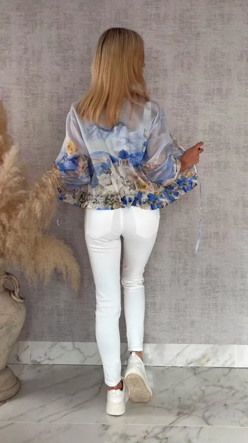 Fantastyczna bluza MGIEŁKA w stylu bomberki BLUE - R870