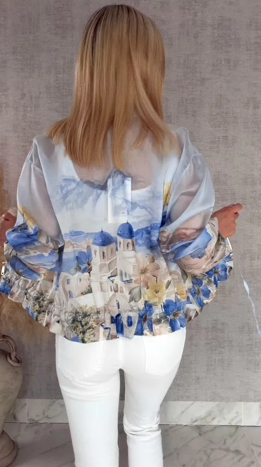 Fantastyczna bluza MGIEŁKA w stylu bomberki BLUE - R870