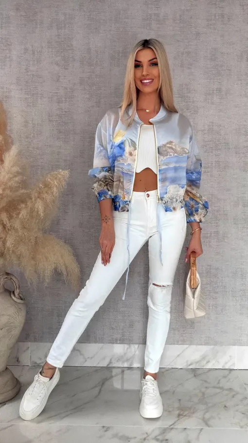 Fantastyczna bluza MGIEŁKA w stylu bomberki BLUE - R870