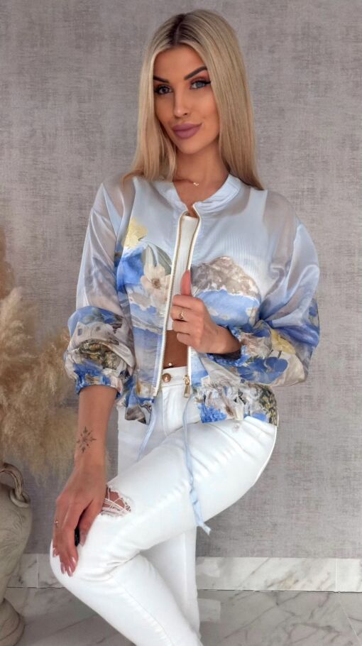 Fantastyczna bluza MGIEŁKA w stylu bomberki BLUE - R870
