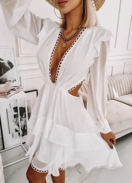 Seksowna sukienka WHITE - K103B