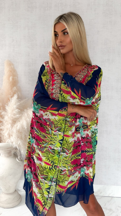 Oryginalna sukienka plażowa narzutka ONE SIZE - S238