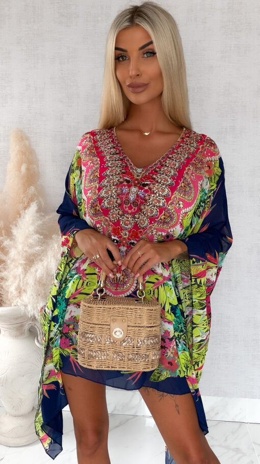 Oryginalna sukienka plażowa narzutka ONE SIZE - S238