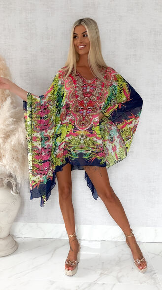Oryginalna sukienka plażowa narzutka ONE SIZE - S238