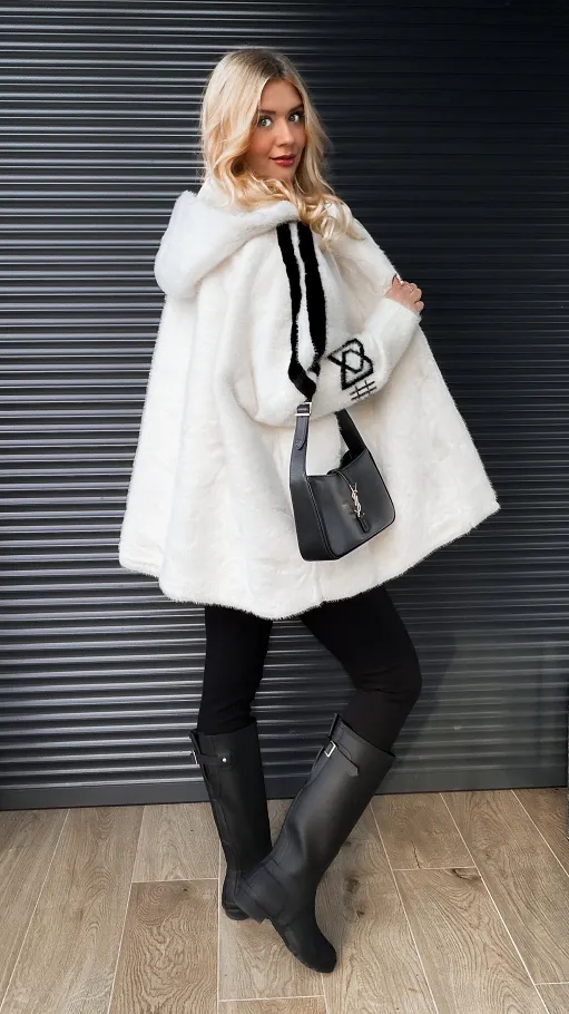 Premium futerko nietoperz z kapturem ŚMIETANKOWE - R122C