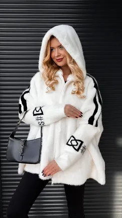 Premium futerko nietoperz z kapturem ŚMIETANKOWE - R122C