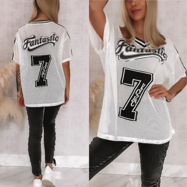 Luźna bluzka siateczkowa FANTASTIC one size - R874