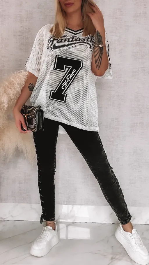 Luźna bluzka siateczkowa FANTASTIC one size - R874