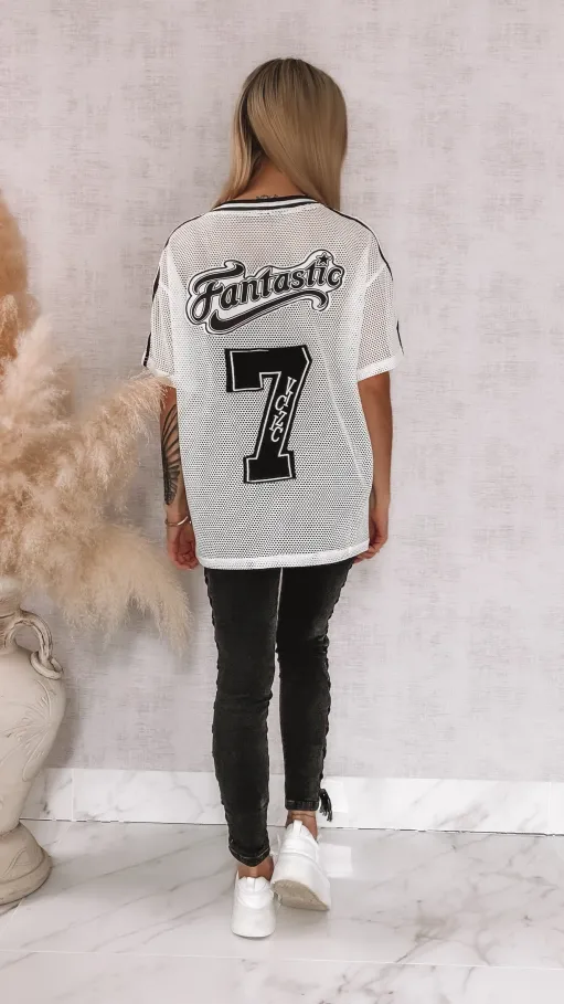 Luźna bluzka siateczkowa FANTASTIC one size - R874