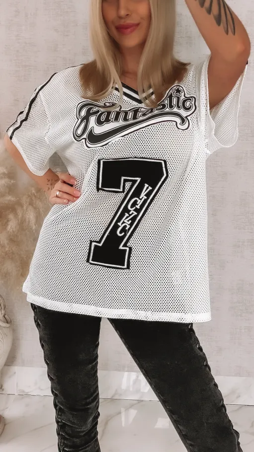 Luźna bluzka siateczkowa FANTASTIC one size - R874