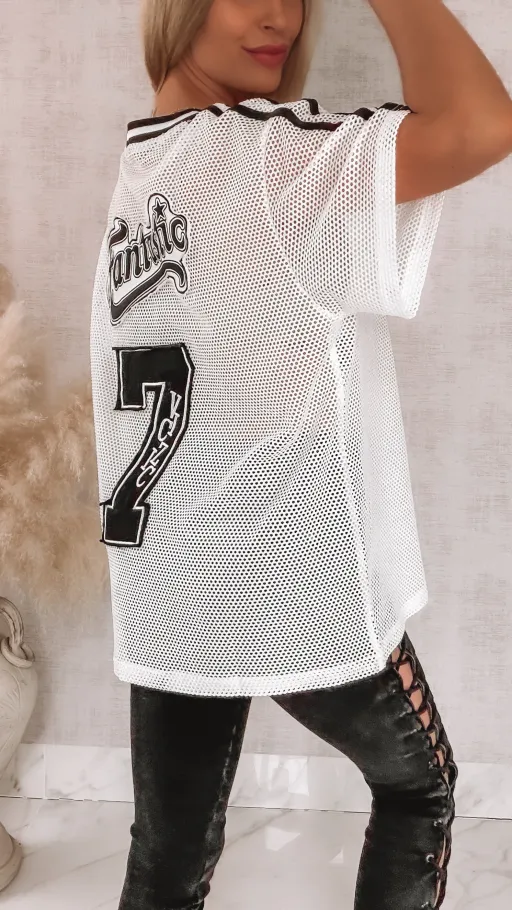 Luźna bluzka siateczkowa FANTASTIC one size - R874