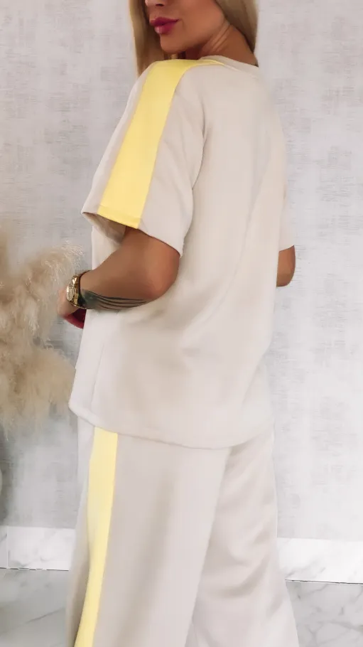 Stylowy komplet dresowy w różowe serduszka ONE SIZE - R895