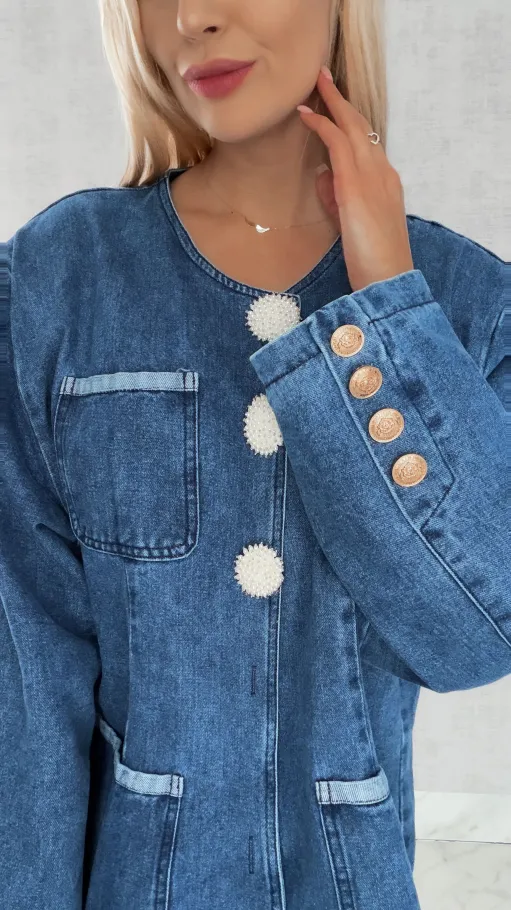 Luźna marynarka oversize BLUE JEANS - R470
