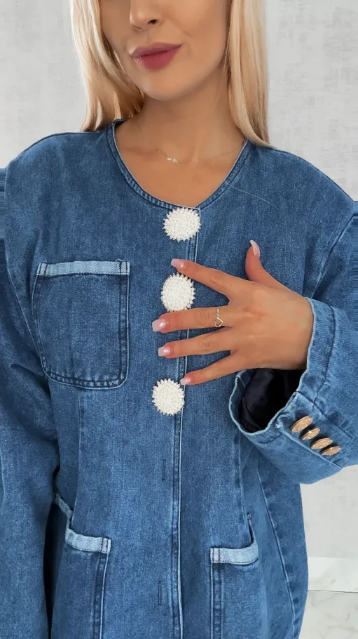 Luźna marynarka oversize BLUE JEANS - R470