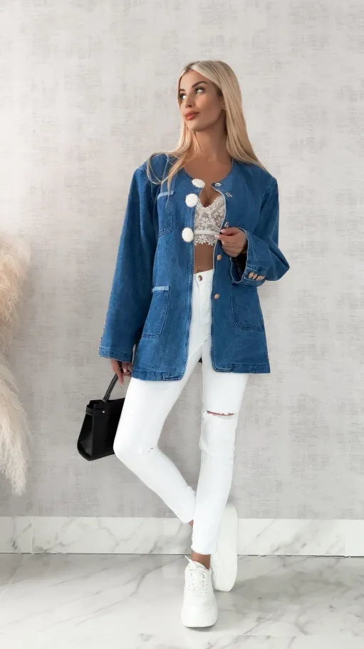 Luźna marynarka oversize BLUE JEANS - R470