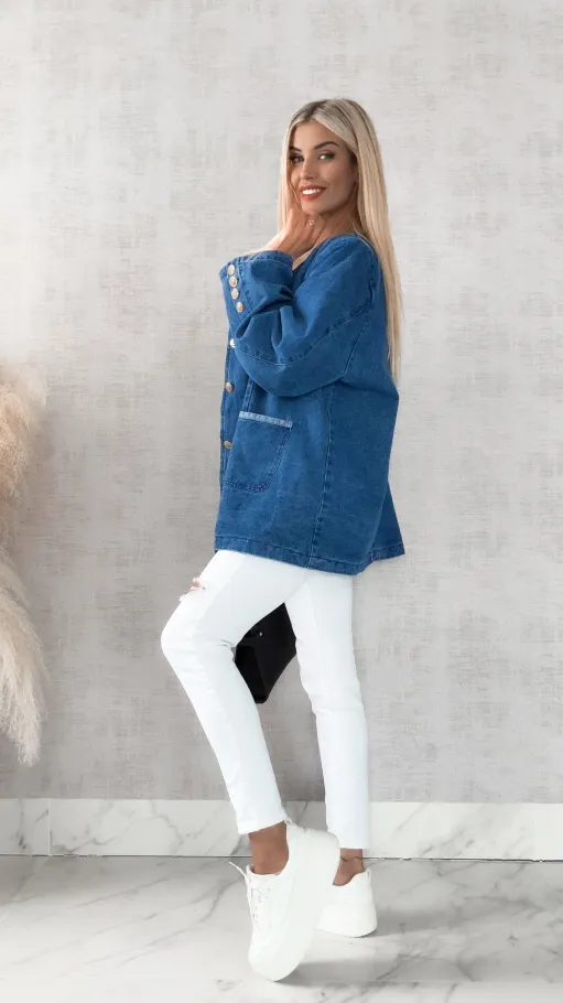 Luźna marynarka oversize BLUE JEANS - R470