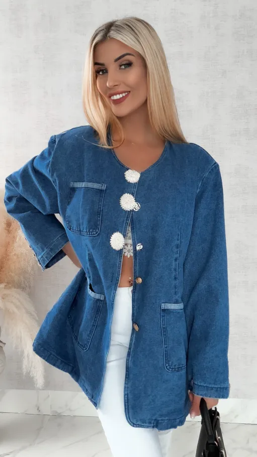 Luźna marynarka oversize BLUE JEANS - R470