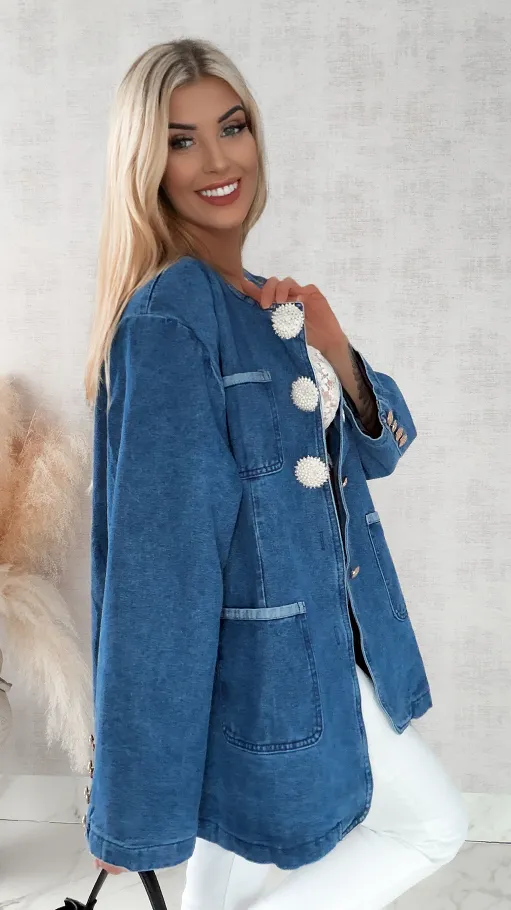 Luźna marynarka oversize BLUE JEANS - R470