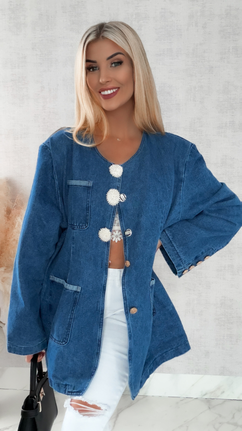 Luźna marynarka oversize BLUE JEANS - R470