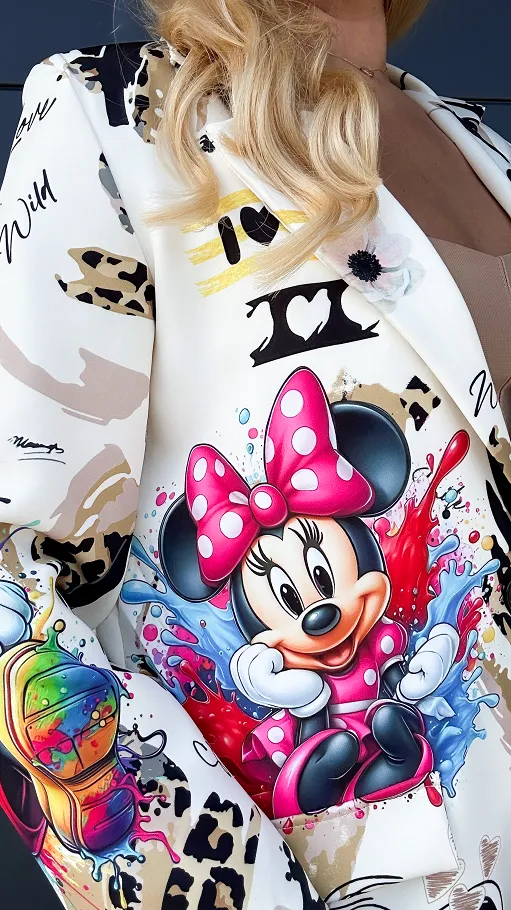 Oryginalna marynarka z bajkowym motywem OVERSIZE - R017