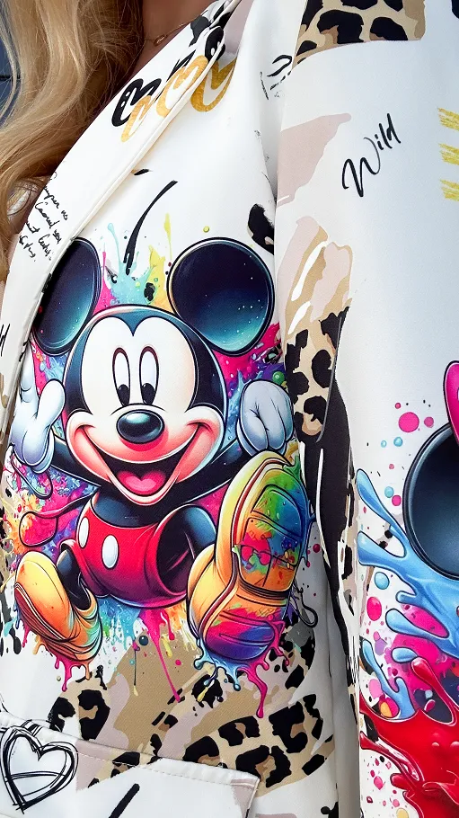 Oryginalna marynarka z bajkowym motywem OVERSIZE - R017