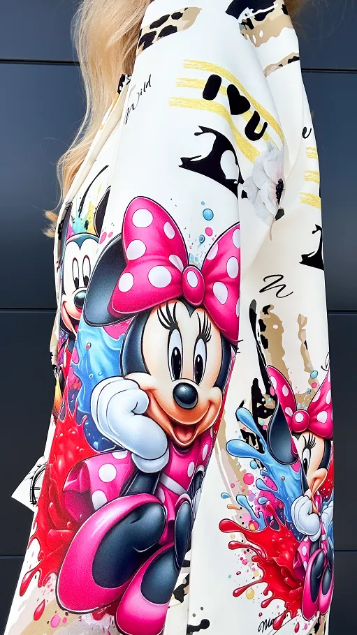 Oryginalna marynarka z bajkowym motywem OVERSIZE - R017