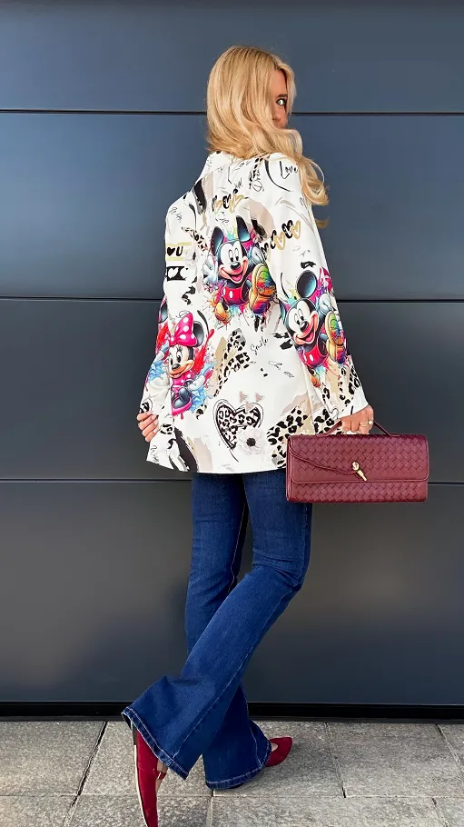 Oryginalna marynarka z bajkowym motywem OVERSIZE - R017