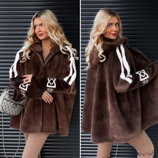 Premium futerko nietoperz z kapturem CZEKOLADOWE - R122B