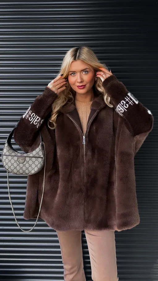 Premium futerko nietoperz z kapturem CZEKOLADOWE - R122B